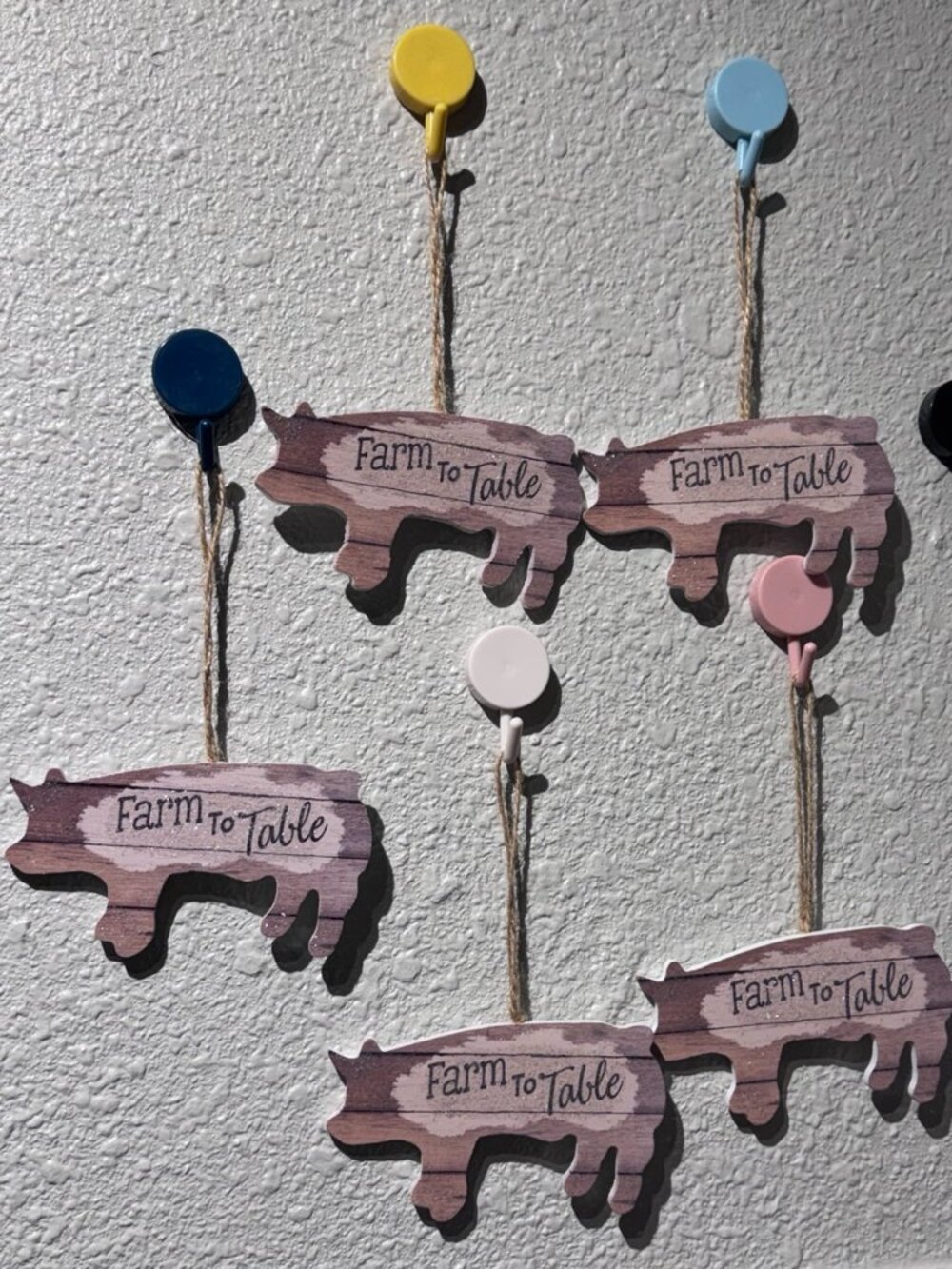 Kurt S. Adler “Farm to Table” Pig Hanging Decoration/Ornament – Set of 5